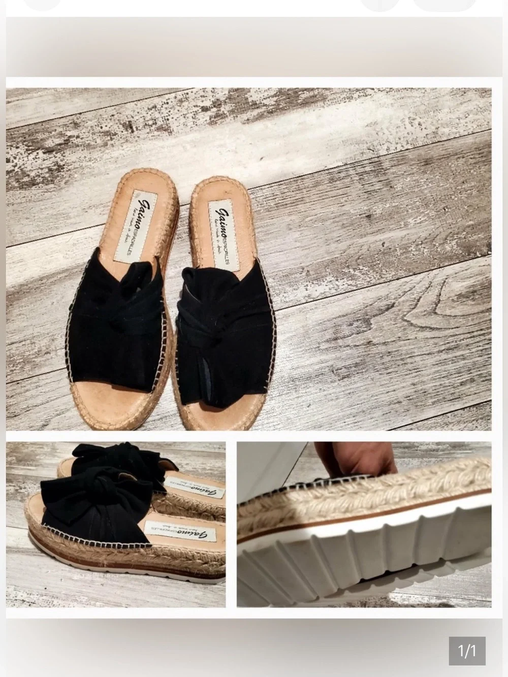 Gaimo Samantha Bow Platform Espadrille Sandals 7